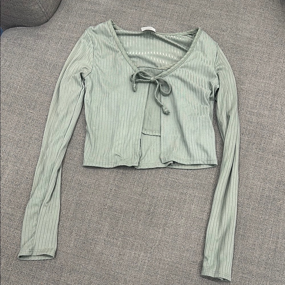 Stylish Ribbed Long Sleeve Top